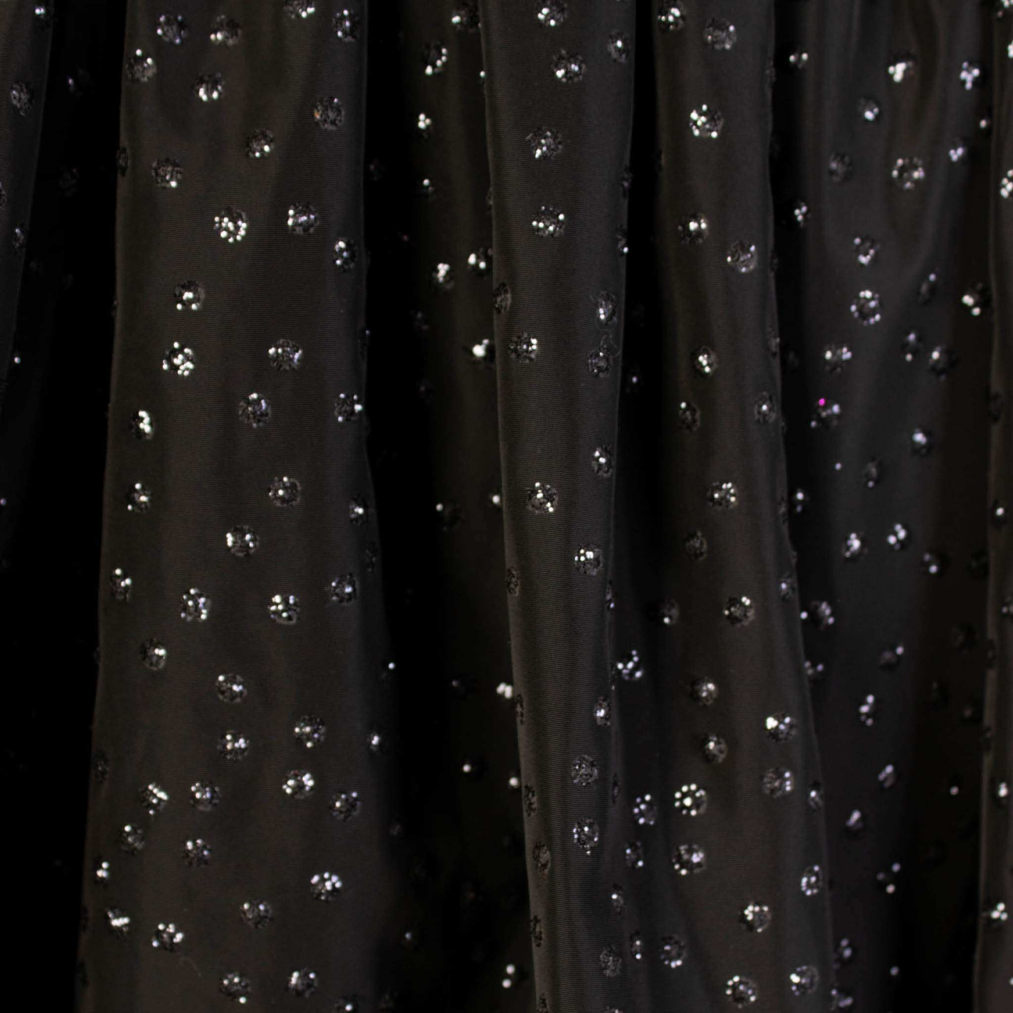 Lardini Black Flared Embellished Skirt - Fizigo