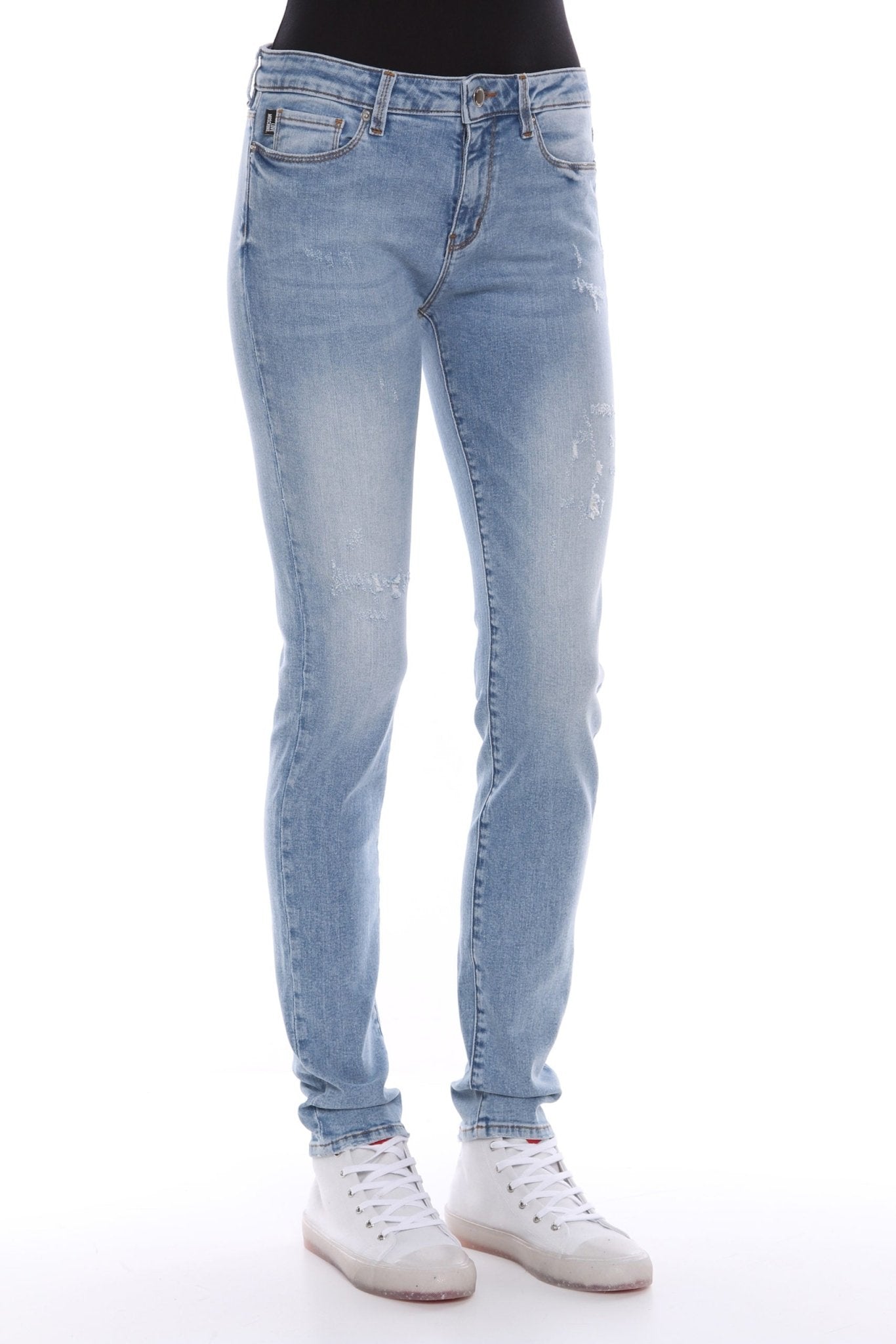 Love Moschino Blue Cotton Jeans & Pant - Fizigo