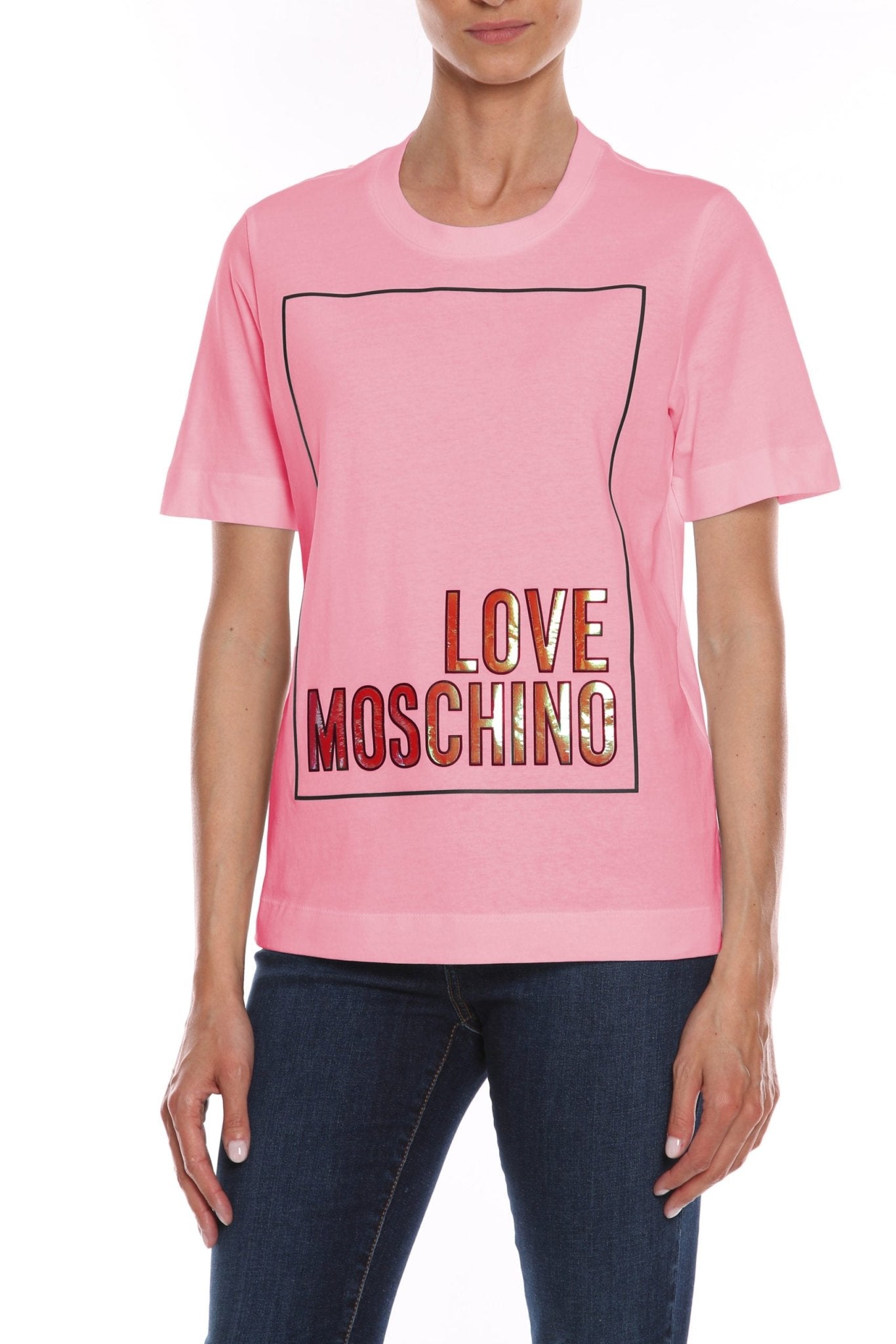 Love Moschino Pink Cotton Tops & T-Shirt - Fizigo