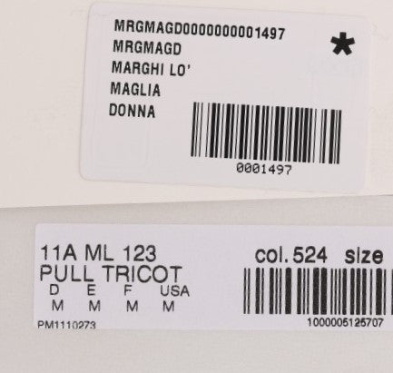 MARGHI LO' Blue 100% Lana Wool Blouse Top - Fizigo