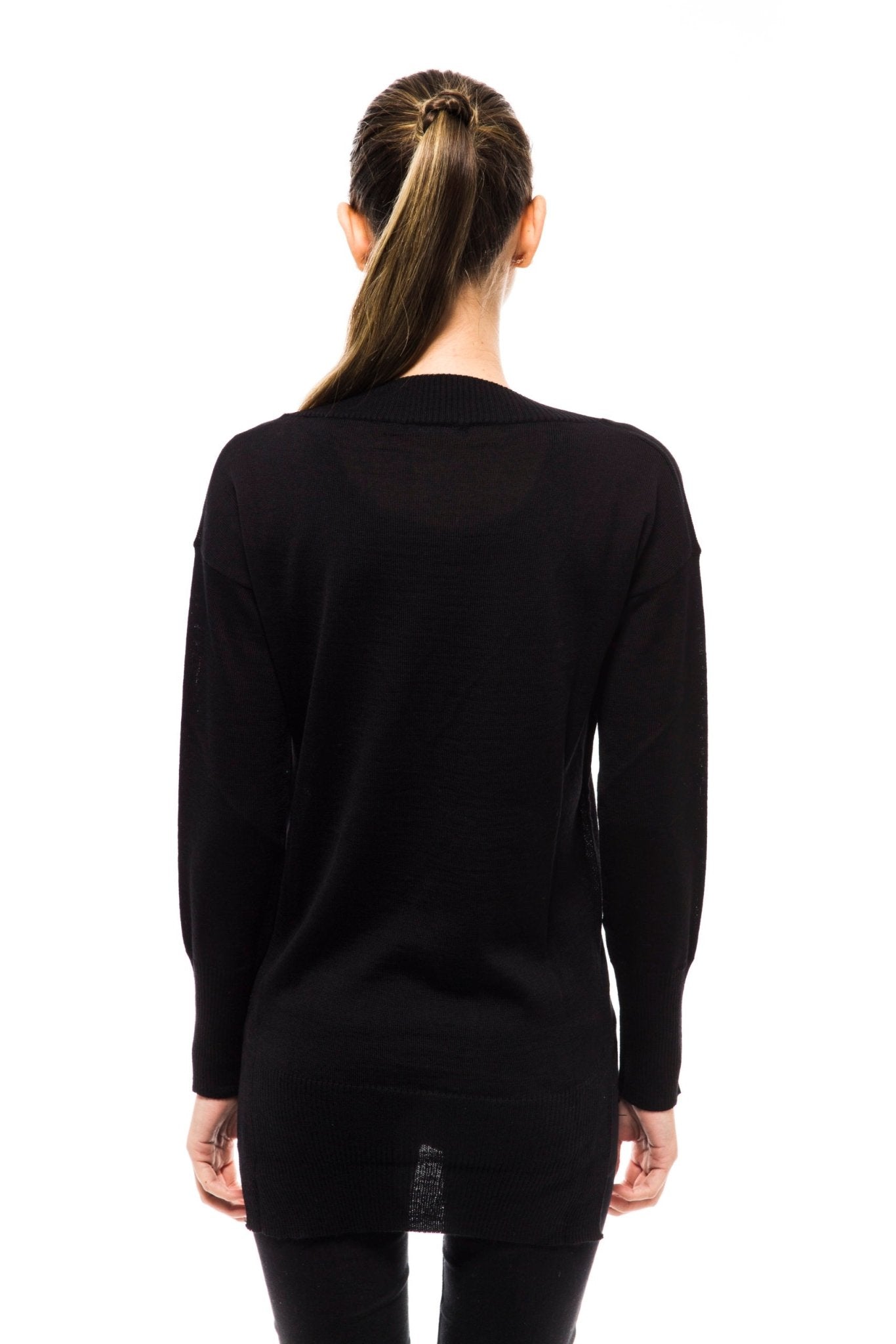 Montana Blu Black Wool Sweater - Fizigo