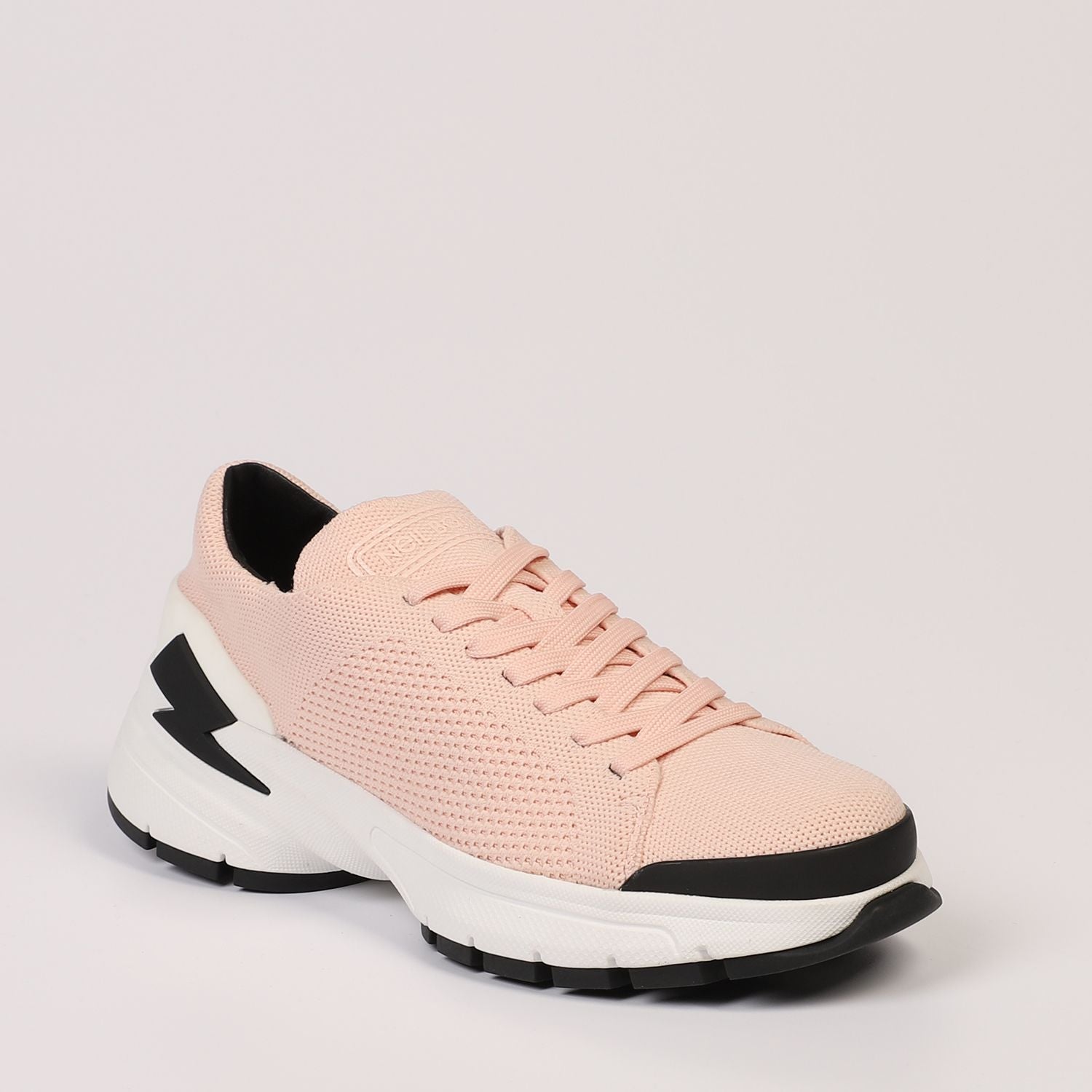 Neil Barrett Pink Textile and Leather Sneaker - Fizigo