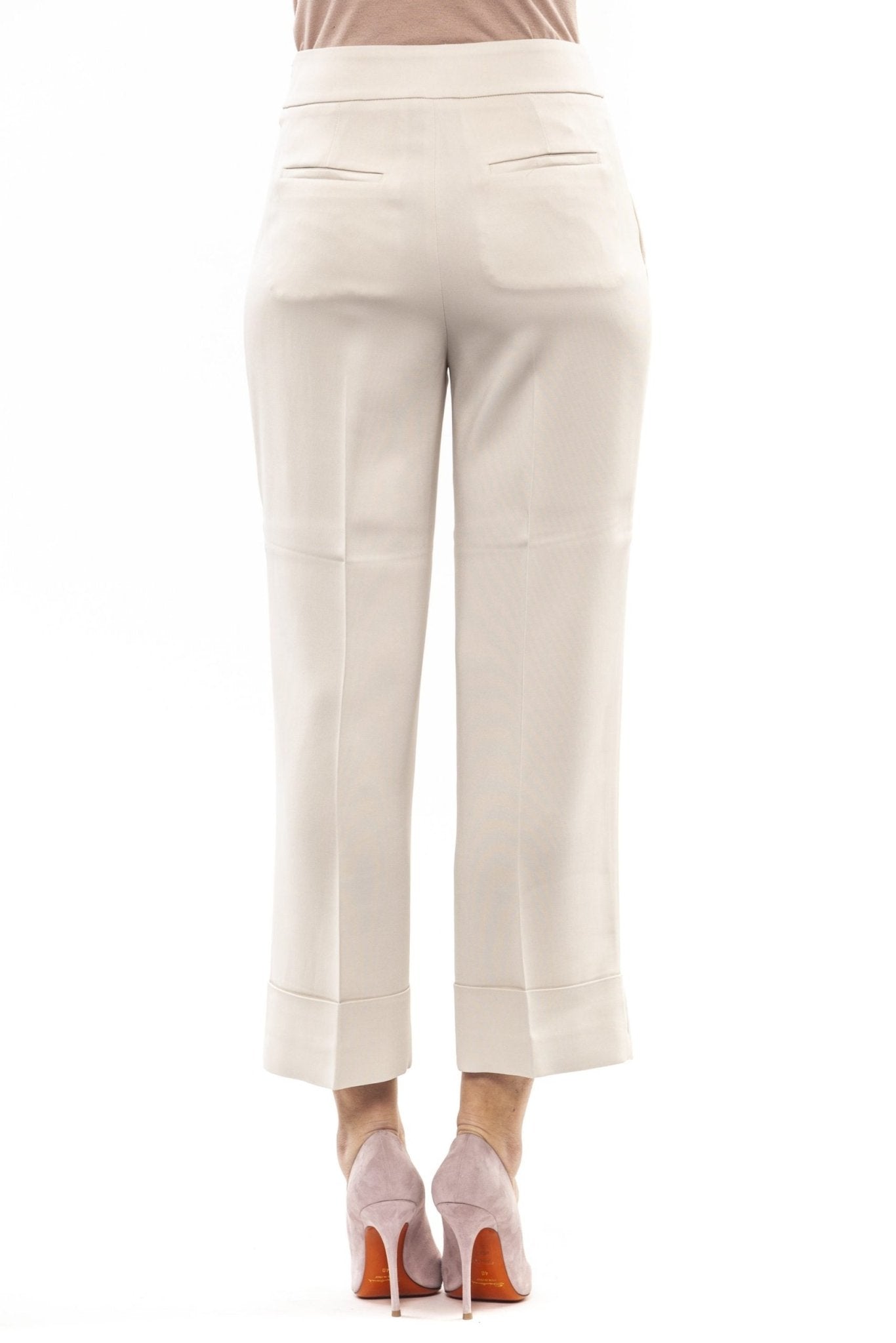 Peserico Beige Viscose Jeans & Pant - Fizigo