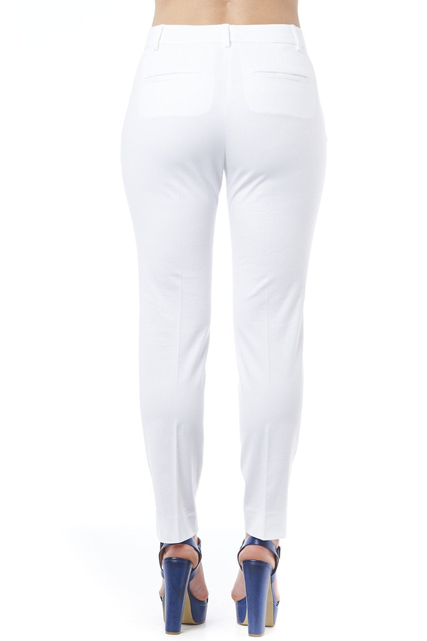 Peserico White Cotton Jeans & Pant - Fizigo