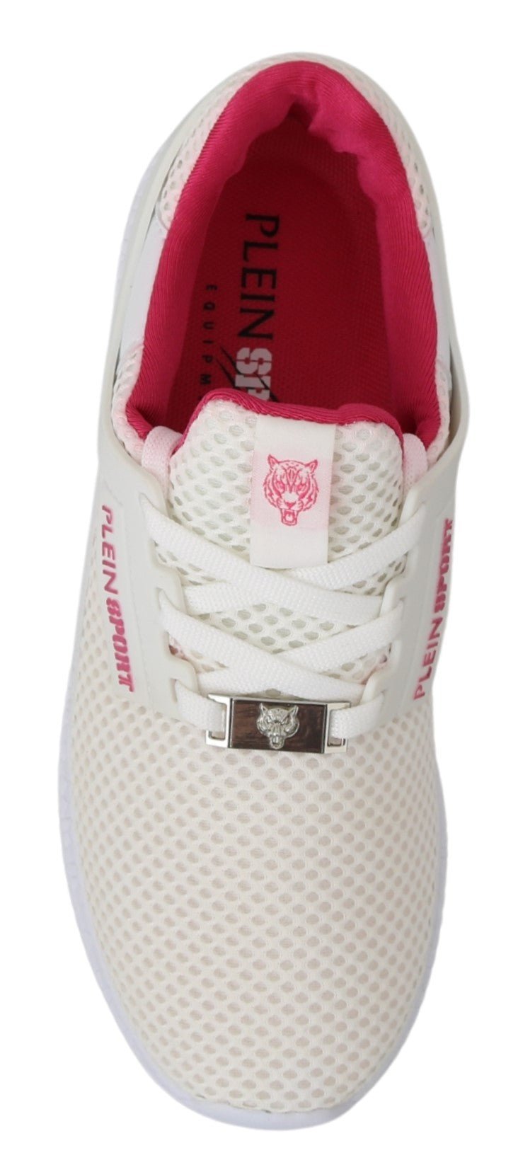 Philipp Plein White Pink Polyester Becky Sneakers Shoes - Fizigo