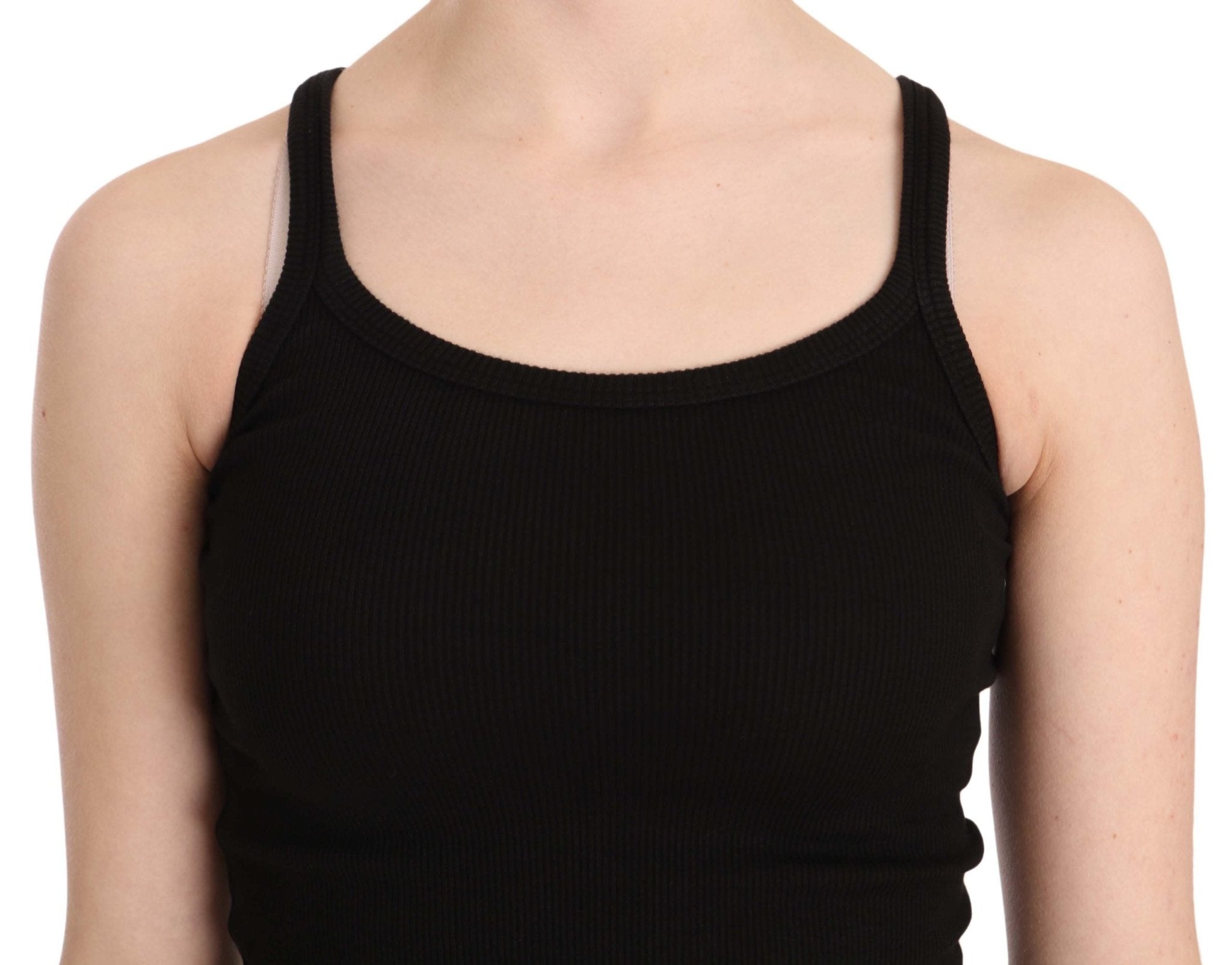 PINK MEMORIES Black Sleeveless Spaghetti Strap Blouse - Fizigo