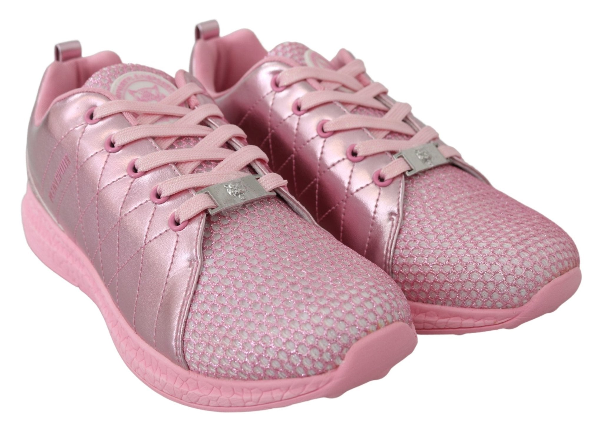 Plein Sport Pink Blush Polyester Runner Gisella Sneakers Shoes - Fizigo