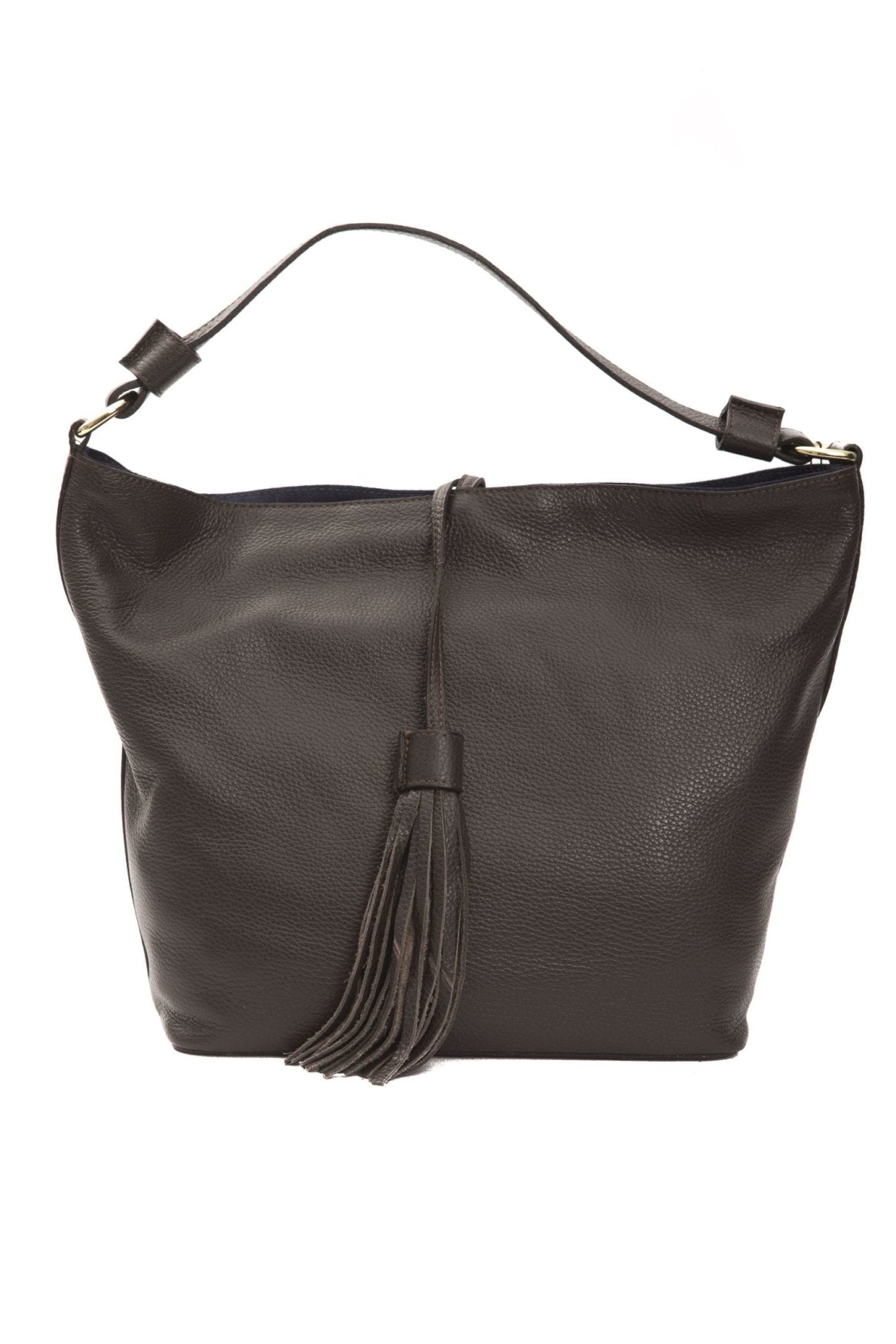 Pompei Donatella Brown Leather Shoulder Bag - Fizigo