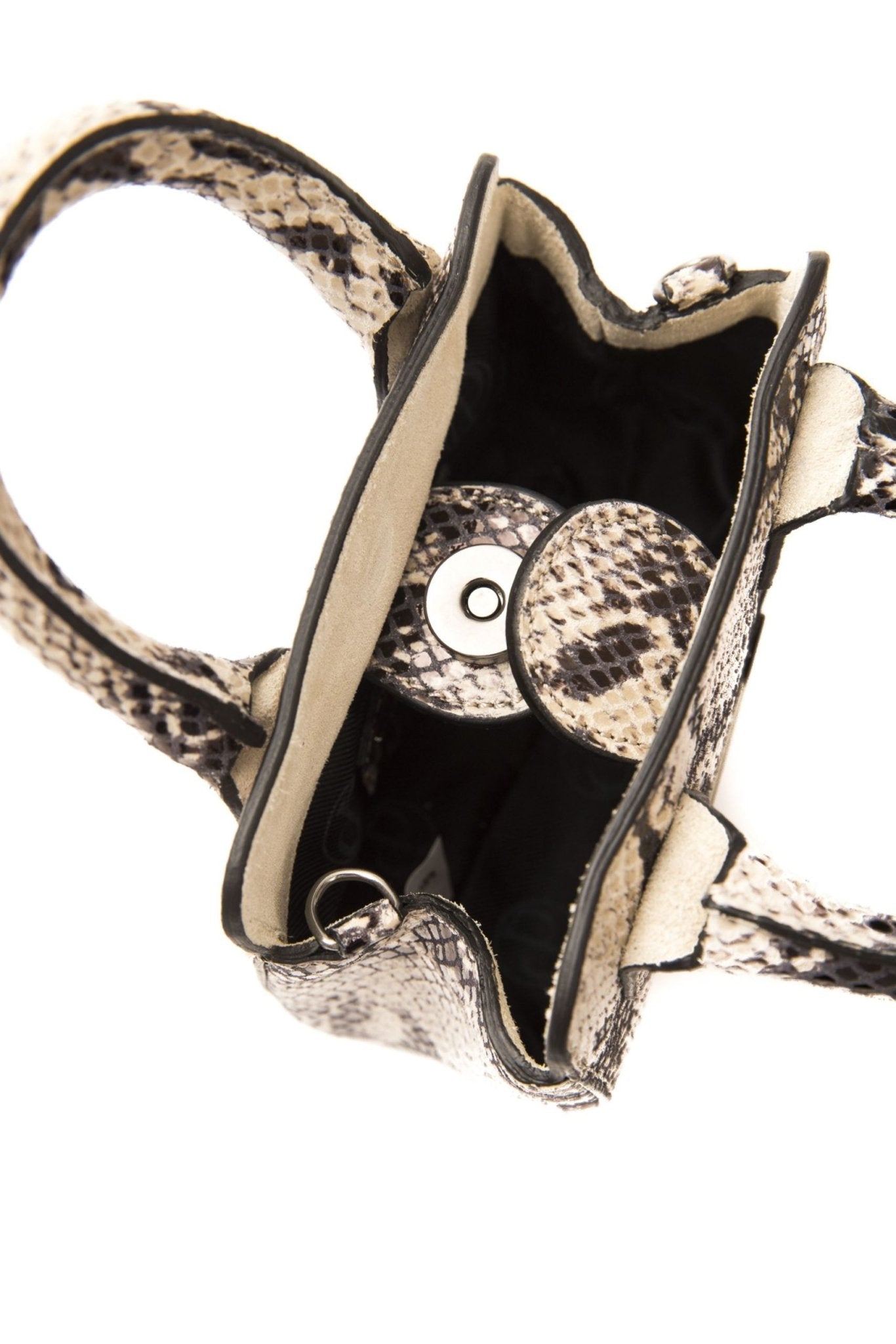 Pompei Donatella Gray Leather Handbag - Fizigo