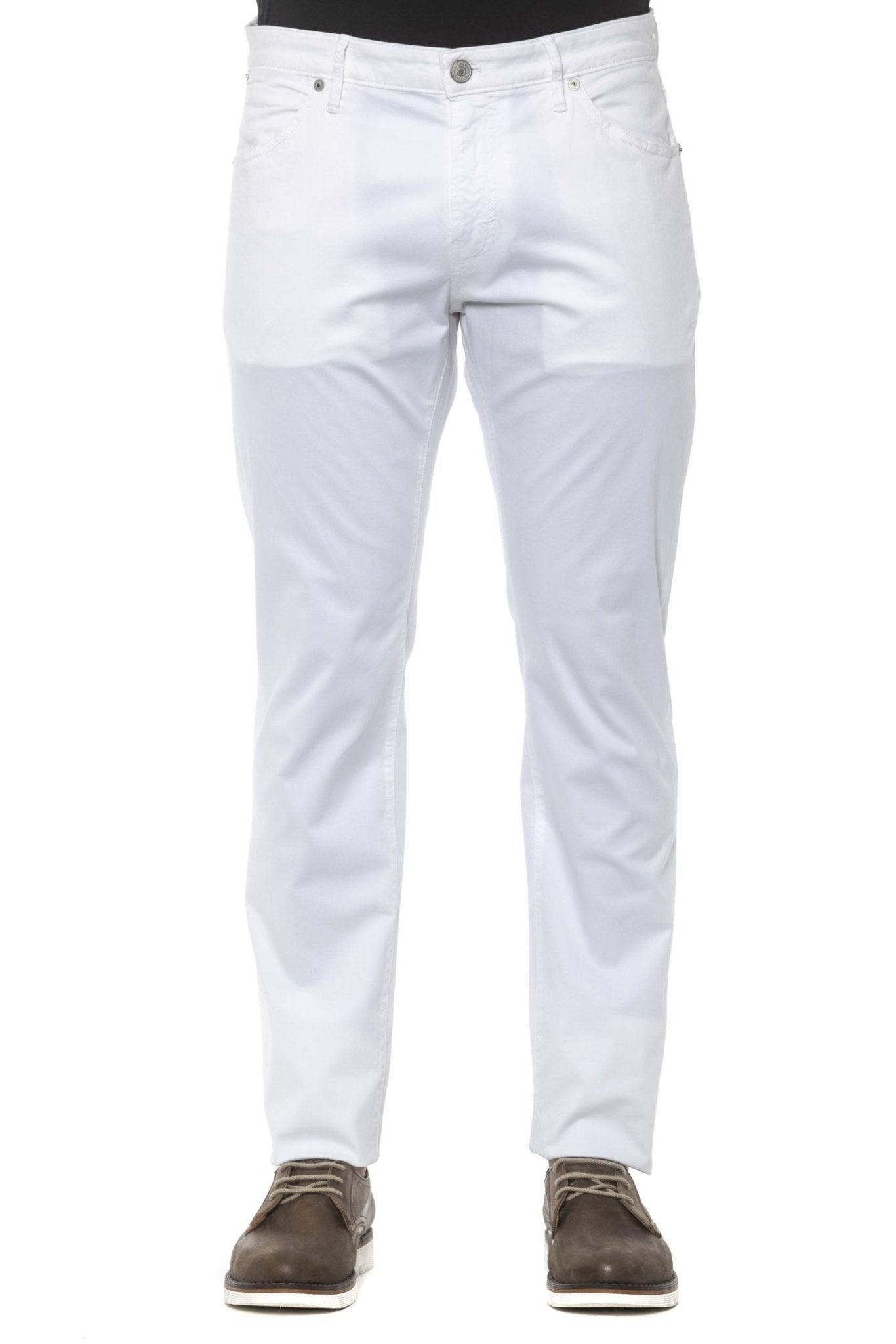 PT Torino White Cotton Jeans & Pant - Fizigo