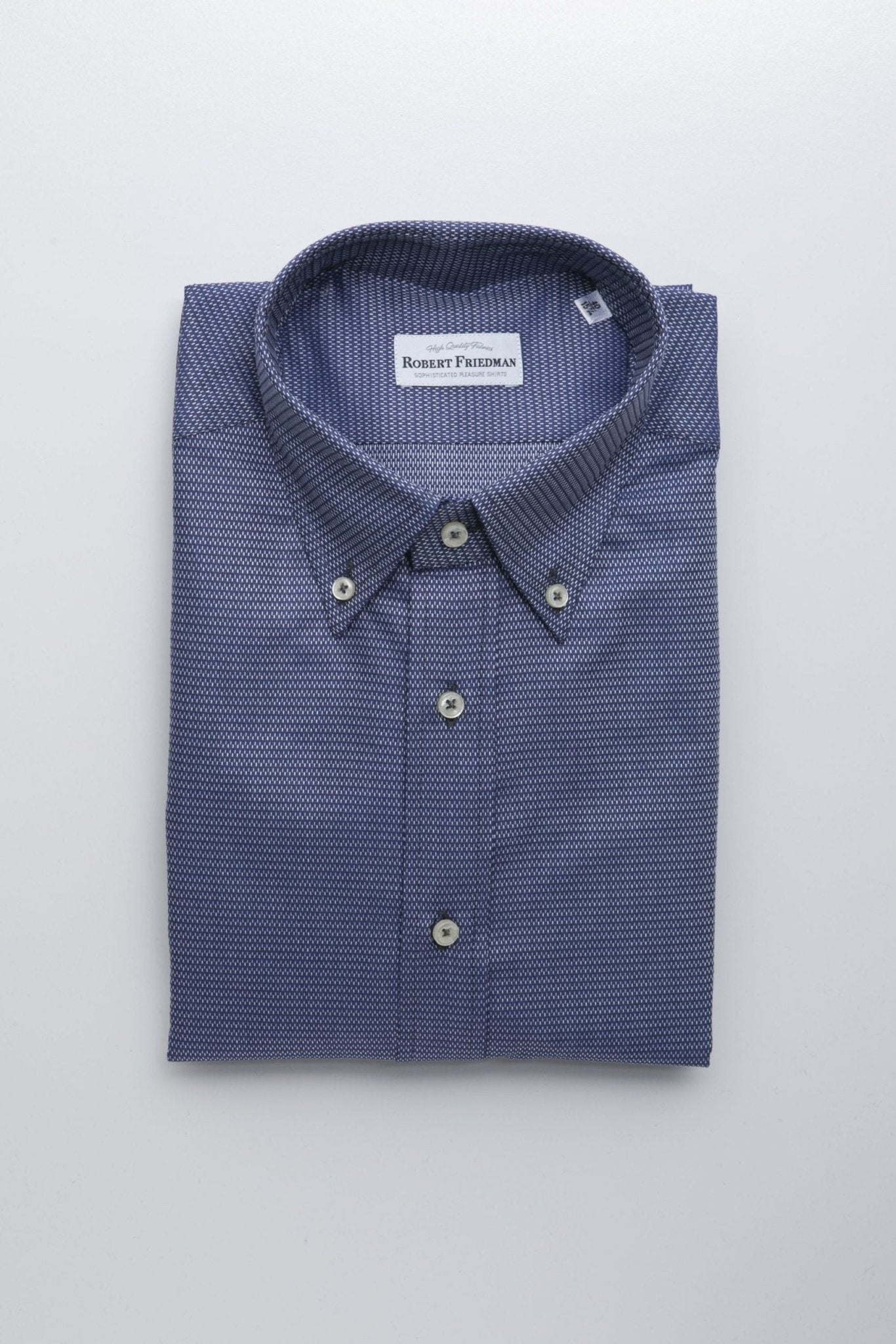 Robert Friedman Blue Cotton Shirt - Fizigo