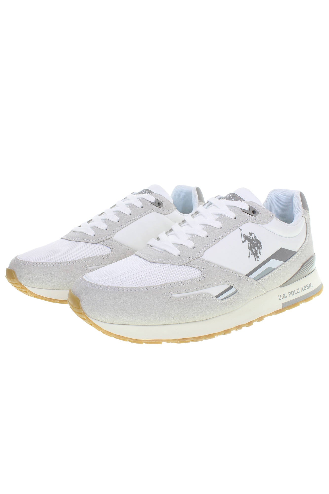 U.S. POLO ASSN. White Polyester Sneaker - Fizigo