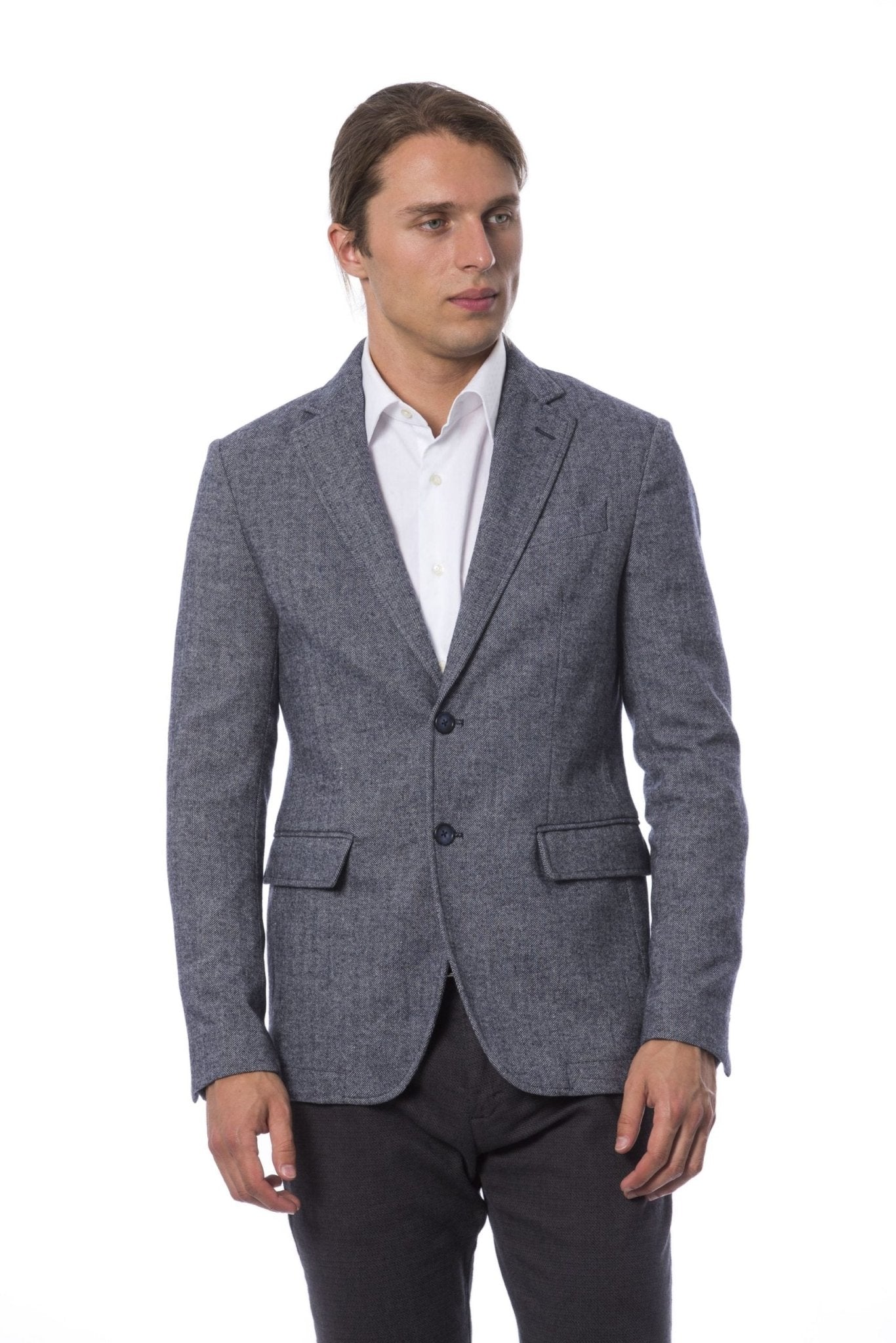 Verri Blue Polyester Blazer - Fizigo