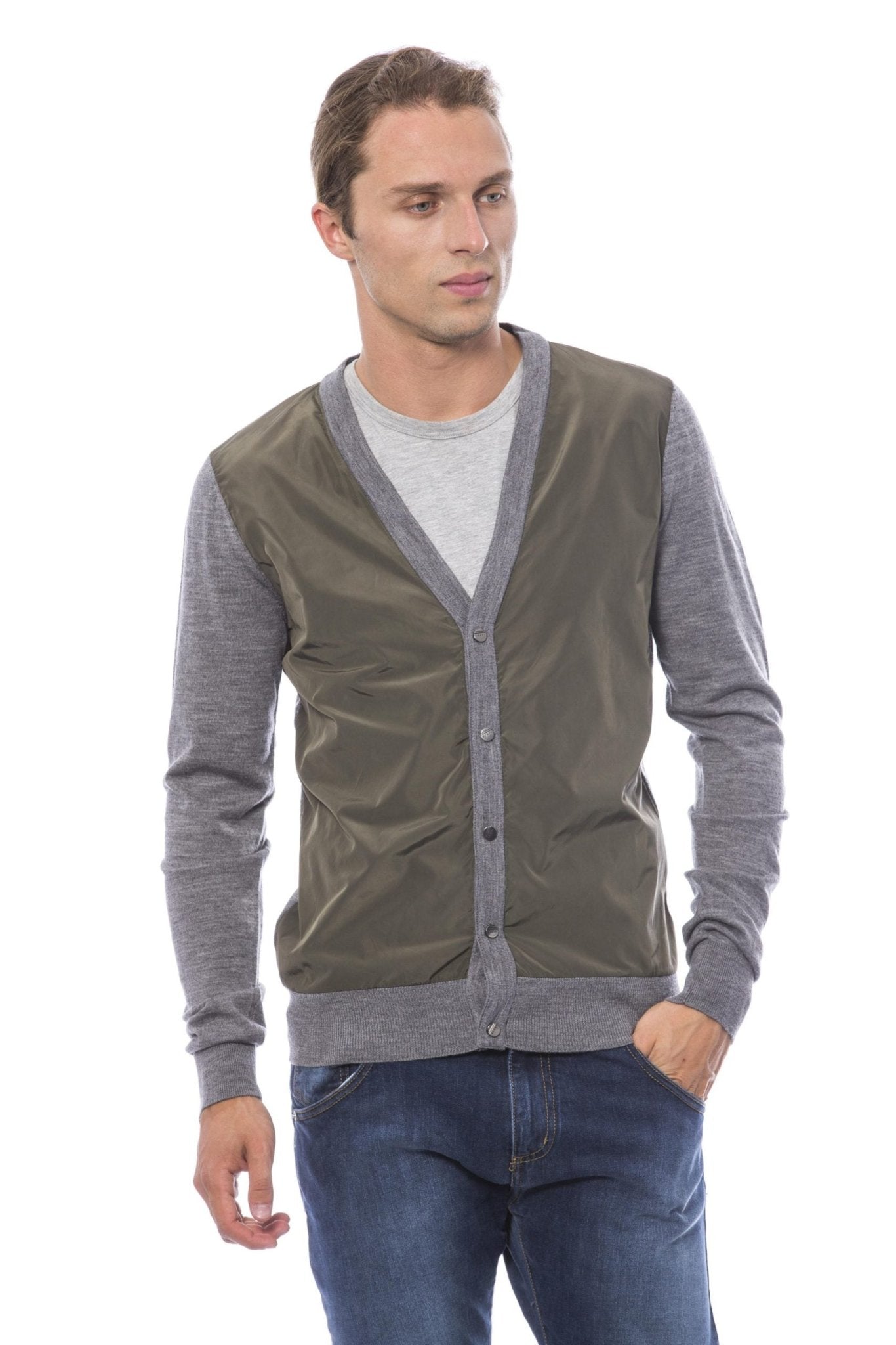 Verri Gray Wool Cardigan - Fizigo